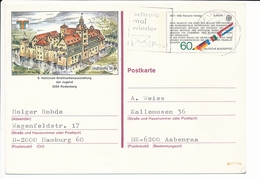 60 Pf. Solo Abroad / Najubria '83 CEPT Europa / 18 September 1983 Hamburg 3 To Denmark - Postales Privados - Usados