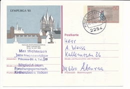 60 Pf. Solo Abroad / Lympurga '83 CEPT Europa / 11 February 1984 Friedrichstadt To Denmark - Postales Privados - Usados