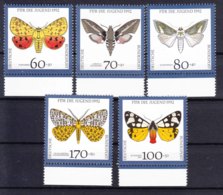 Germany Butterflies 1992 Mi#1602-1606 Mint Never Hinged - Neufs