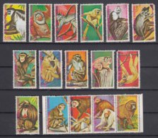 Equatorial Guinea Monkeys 1975 Mi#720-735 Used Complete Set - Equatorial Guinea