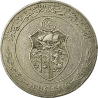 Monnaie, Tunisie, Dinar, 1996/AH1416, Paris, TB+, Copper-nickel, KM:347 - Tunisia
