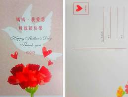 2019 Mother Day Postal Card Carnation Flower Dove Bird - Mother's Day