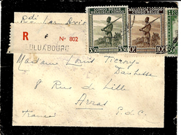 1946- Petite Enveloppe De Deuil RECC. De LULUAVILLE Pour Arras ( Pas De Calais - Brieven En Documenten