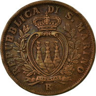 Monnaie, San Marino, 10 Centesimi, 1935, Rome, SUP, Bronze, KM:13 - San Marino