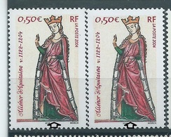 [30 Variété : N° 3640 Aliénor D'Aquitaine Vert Foncé Au Lieu De Vert + Normal ** - Unused Stamps
