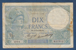 France - 10 F  Minerve Du  17 - 12 - 1936 - 10 F 1916-1942 ''Minerve''