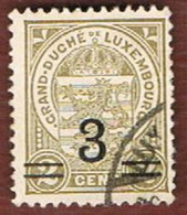 LUSSEMBURGO (LUXEMBOURG)   - SG 188  -   1921 COAT OF ARMS (OVERPRINTED)    -   USED - 1907-24 Abzeichen