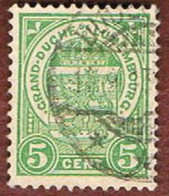 LUSSEMBURGO (LUXEMBOURG)   - SG 160  -   1907  COAT OF ARMS    -   USED - 1907-24 Abzeichen