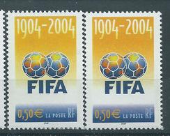 [30] Variété : N° 3671 FIFA Fond Jaune-orange Au Lieu D'orange + Normal ** - Ungebraucht