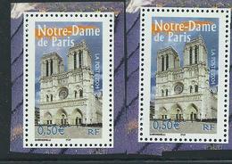 [30 Variété : N° 3705 Cathédrale Notre-Dame De Paris Ciel Bleu-violet Au Lieu De Bleu + Normal ** - Neufs