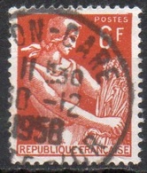 FRANCE N° 1115 O Y&T 1957-1959 Moissonneuse - 1957-1959 Mietitrice