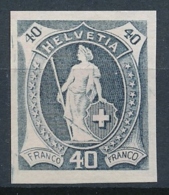 40 Rappen Stehende Helvetia - Pariser Neudruck - Unused Stamps