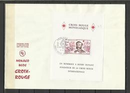 Monaco FDC YT BF 15  Henry Dunant Croix Rouge Internationale - Henry Dunant