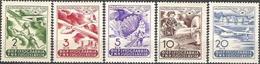 Jugoslavija 1950: Flugwoche In Ruma Semaine Aeronautique à Ruma - Michel-No.611-615 ** MNH (Michel 45.00 Euro) - Luchtpost