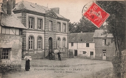 76 Le Trait Place De La Mairie Cpa Carte Animée Edit L. Soudais Cachet 1919 - Le Trait