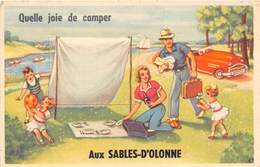 85-SABLES-D'OLONNE- QUELLE JOIE DE CAMPER - CARTE A SYTEME - Sables D'Olonne