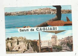 Cp , Italie , Saluti Da CAGLIARI ,voyagée , Multi Vues - Cagliari