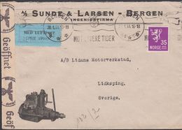 1944. Geöffnet Oberkommando Der Wehrmacht O. Censor (Riemer O-3).  BERGEN MOT LYSERE ... (MICHEL 227) - JF310326 - Briefe U. Dokumente