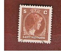 LUSSEMBURGO (LUXEMBOURG)   -   SG  438    -   1944 GRAND DUCHESS  CHARLOTTE  5   -   USED - 1944 Charlotte Rechterzijde