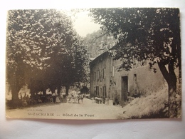 Carte Postale Saint Zacharie (83) ) Hotel De La Foux ( Petit Format Noir Et Blanc Oblitérée 1921 Timbres 10 Centimes ) - Saint-Zacharie