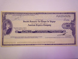 GP 2019 - 964  CHEQUE De VOYAGE American Express Company De  100F     XXX - Non Classés