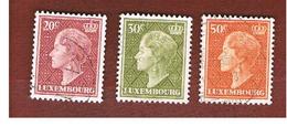 LUSSEMBURGO (LUXEMBOURG)   -   SG  514a.515c   -   1958  GRAND DUCHESS CHARLOTTE    -   USED - 1948-58 Charlotte Di Profilo Sinistro