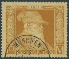 BAYERN 90II O, 1911, 10 M. Luitpold, Type II, Pracht, Mi. 400.- - Other & Unclassified