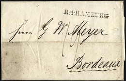HAMBURG VORPHILA 1805, R.4. HAMBURG, L1 Auf Brief Nach Bordeaux, Feinst - Otros & Sin Clasificación