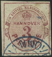 HANNOVER 13b O, 1859, 3 Pf. Dunkelrosa, Pracht, Gepr. Drahn, Mi. 200.- - Hanovre