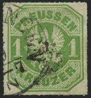 PREUSSEN 22 O, 1867, 1 Kr. Smaragdgrün, Pracht, 55.- - Autres & Non Classés