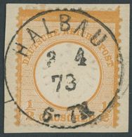 NDP DR 18 BrfStk, HALBAU, K1, Ideal Auf 1/2 Gr. Orange, Prachtbriefstück, Gepr. Hennies - Altri & Non Classificati