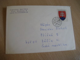 RUZOMBEROK 1993 To Decin Czech Republic Stamp On Cancel Cover SLOVAKIA - Lettres & Documents