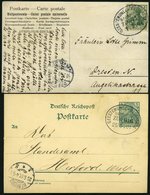BAHNPOST Geestemünde-Bederkesa (Zug 616 Und 713), 1901 Und 1906, 2 Karten Fast Nur Pracht - Maschinenstempel (EMA)