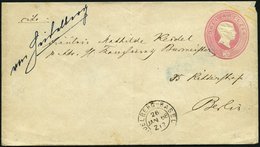 BAHNPOST Baden U 12 BRIEF, Heidelberg-Basel, K2 Und Handschriftlich VON HEIDELBERG Auf 3 Kr. Ganzsachenumschlag Von 1868 - Franking Machines (EMA)