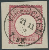 Dt. Reich 4 BrfStk, 1872, 1 Gr. Rotkarmin, Idealer K1 WRESCHEN, Kabinettbriefstück - Used Stamps