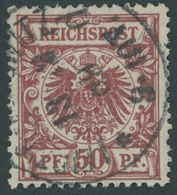 1889, 50 Pf. Feuerrot Mit Datumstempel Von 1889, Pracht, Gepr. Jäschke-L., Mi. (90.-) -> Automatically Generated Transla - Sonstige & Ohne Zuordnung