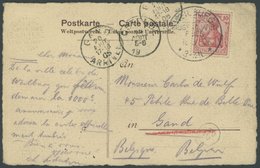 1906, 10 Pf. Germania Mit Stempel WEILBURG TAUSENDJAHRFEIER Auf Künstlerkarte Dto. Nach Belgien, Pracht -> Automatically - Autres & Non Classés