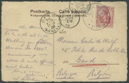 1906, 10 Pf. Germania Mit Stempel WEILBURG TAUSENDJAHRFEIER Auf Künstlerkarte Dto. Nach Belgien, Pracht -> Automatically - Other & Unclassified