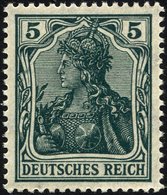 Dt. Reich 85IIe **, 1918, 5 Pf. Schwarzopalgrün Kriegsdruck, Pracht, Gepr. Jäschke-L., Mi. 400.- - Autres & Non Classés