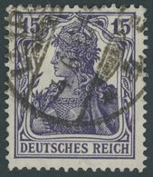 Dt. Reich 101c O, 1917, 15 Pf. Dunkelblauviolett, Pracht, Gepr. Infla, Mi. 200.- - Otros & Sin Clasificación