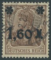 1921, 1.60 M. Auf 5 Pf. Dunkelbraun, Aufdruck Mattglänzend, Pracht, Fotobefund Tworek, Mi. 550.- -> Automatically Genera - Autres & Non Classés