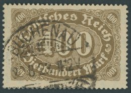 Dt. Reich 222c O, 1922, 400 M. Olivbraun, Pracht, Gepr. Infla, Mi. 120.- - Sonstige & Ohne Zuordnung