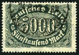 Dt. Reich 256d O, 1923, 5000 M. Schwarzgrün, Pracht, Gepr. Infla, Mi. 200.- - Autres & Non Classés