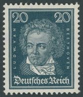 Dt. Reich 392X **, 1926, 20 Pf. Beethoven, Postfrisch, Pracht, Mi. 170.- - Other & Unclassified