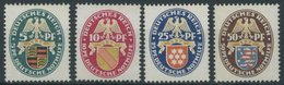 Dt. Reich 398-401 **, 1926, Nothilfe, Prachtsatz, Mi. 230.- - Other & Unclassified