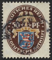 Dt. Reich 401X O, 1926, 50 Pf. Nothilfe, Wz. Stehend, Pracht, Mi. 130.- - Autres & Non Classés