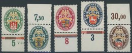 Dt. Reich 425-29 **, 1928, Nothilfe, Postfrischer Prachtsatz, Mi. 240.- - Other & Unclassified