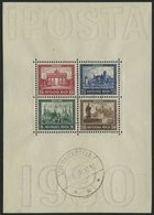 Dt. Reich Bl. 1 O, 1930, Block IPOSTA, Formatverkleinert (45x64), Stempel FLAMMERSFELD, Marken Pracht, Fotobefund H.D. S - Sonstige & Ohne Zuordnung