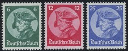 Dt. Reich 479-81 **, 1933, Friedrich Der Große, Postfrischer Prachtsatz, Mi. 320.- - Sonstige & Ohne Zuordnung