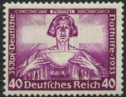 Dt. Reich 507 *, 1933, 40 Pf. Wagner, Falzrest, Gummianhaftungen Sonst Pracht - Otros & Sin Clasificación